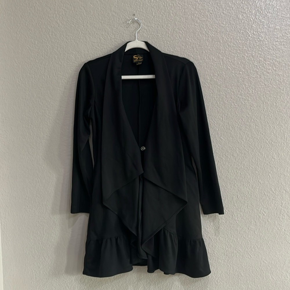 Serena Williams Women's Size Small Black Waterfall Jacket Signature Statement